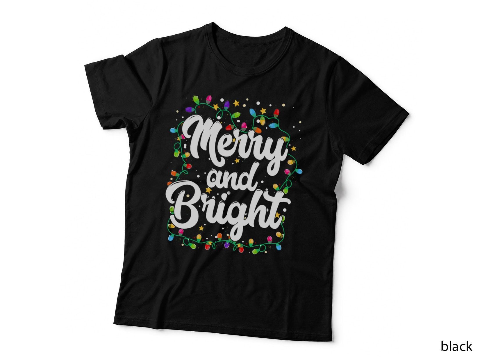 Merry and Bright Christmas Lights Matching Family Xmas S T-Shirt