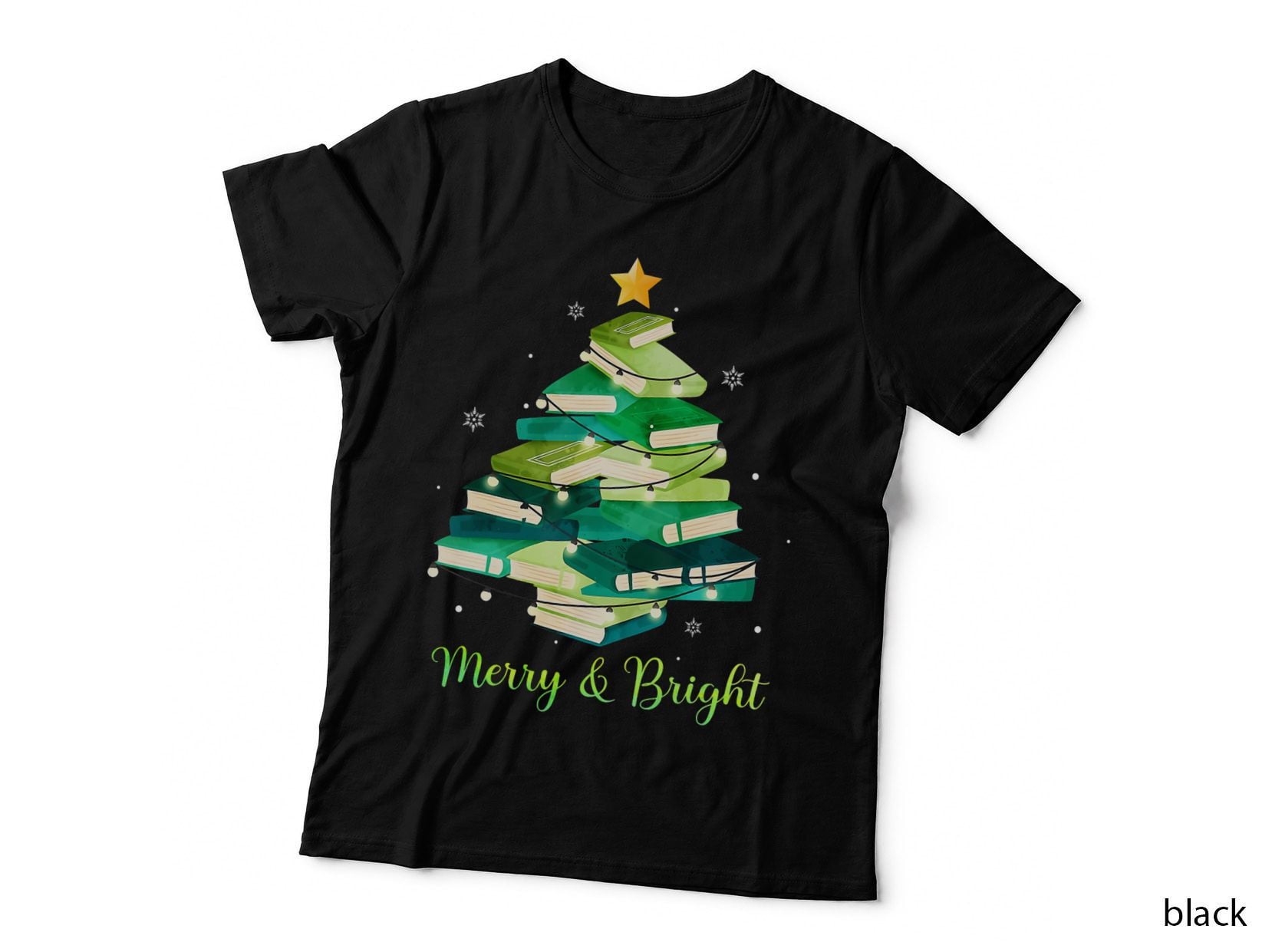 Merry and Bright Christmas Women Girls Kids Toddlers Cute T-Shirt