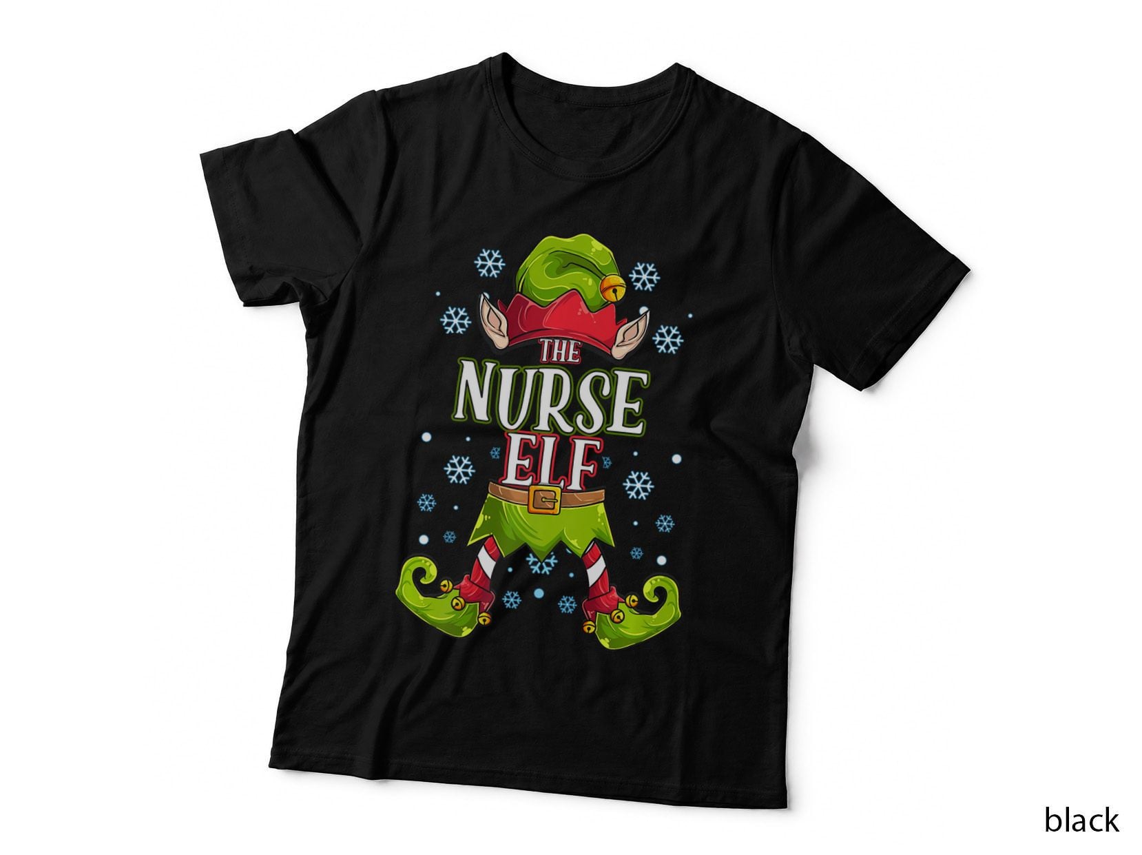 Nurse Elf Matching Family Group Christmas Party Holiday T-Shirt