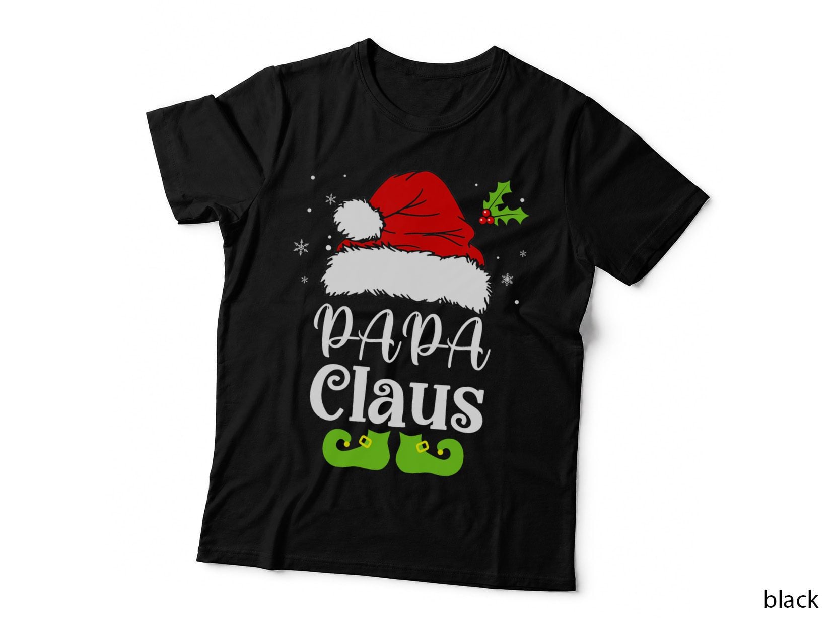 Papa Claus Santa Funny Christmas Matching Family Xmas T-Shirt