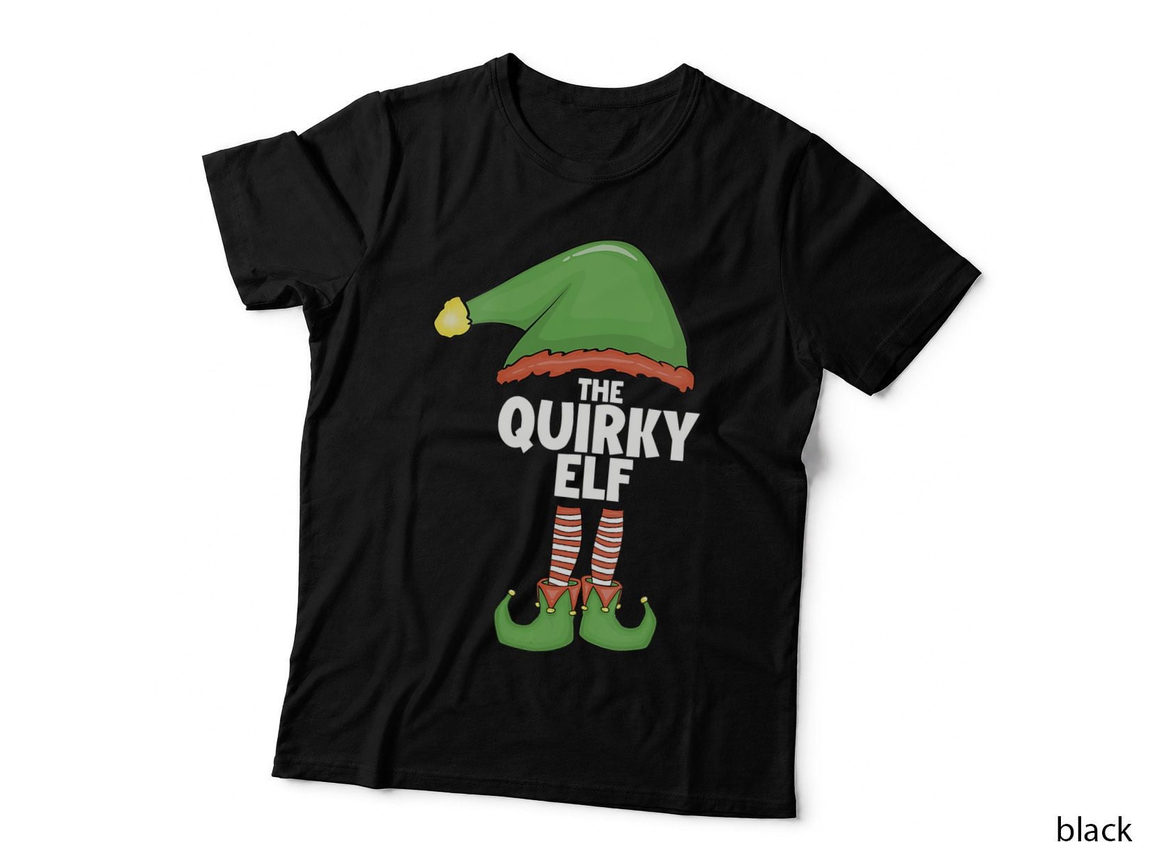 Quirky Elf Family Xmas Holiday Shirt Santa Christmas, Gift T-Shirt