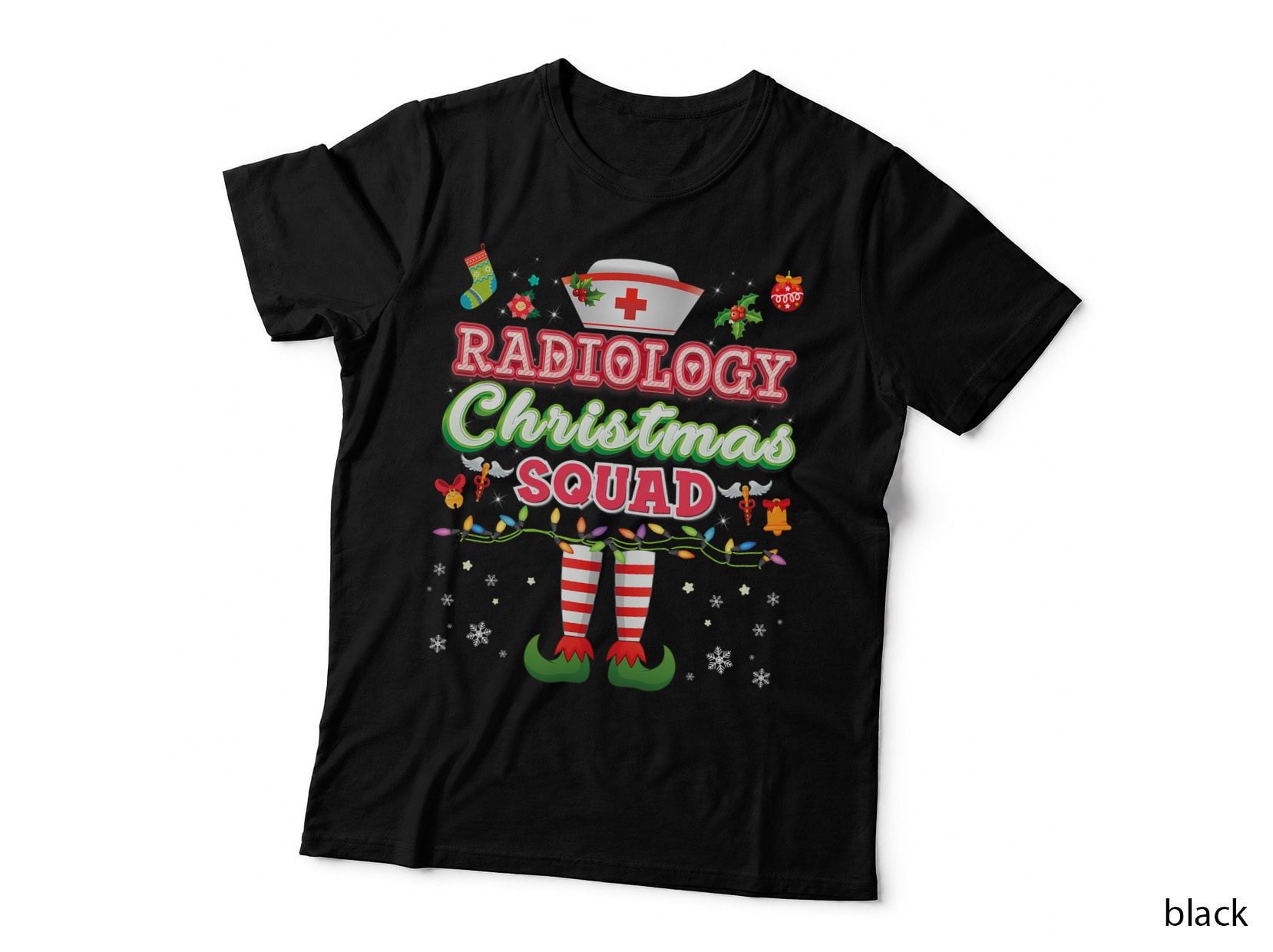 Radiology Nurse Christmas Squad Gnomies Nurse Elf Suit Xmas T-Shirt