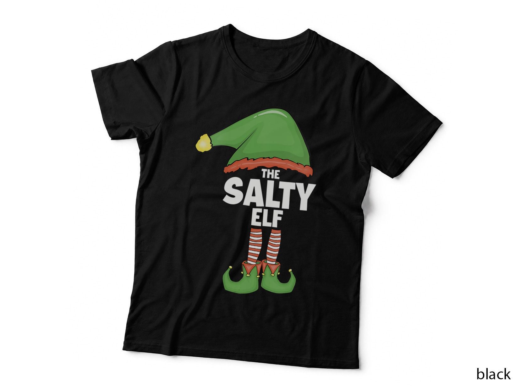 Salty Elf Family Xmas Holiday Shirt Santa Christmas, Gift T-Shirt