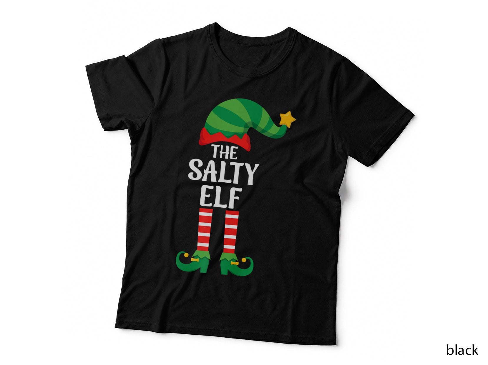 Salty Elf Matching Family Group Christmas Party Holiday T-Shirt
