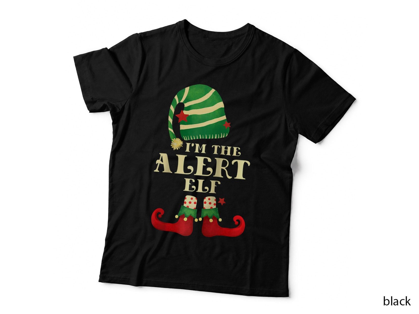 Santa Alert Elf Christmas Matching Family Coworker Gift T-Shirt