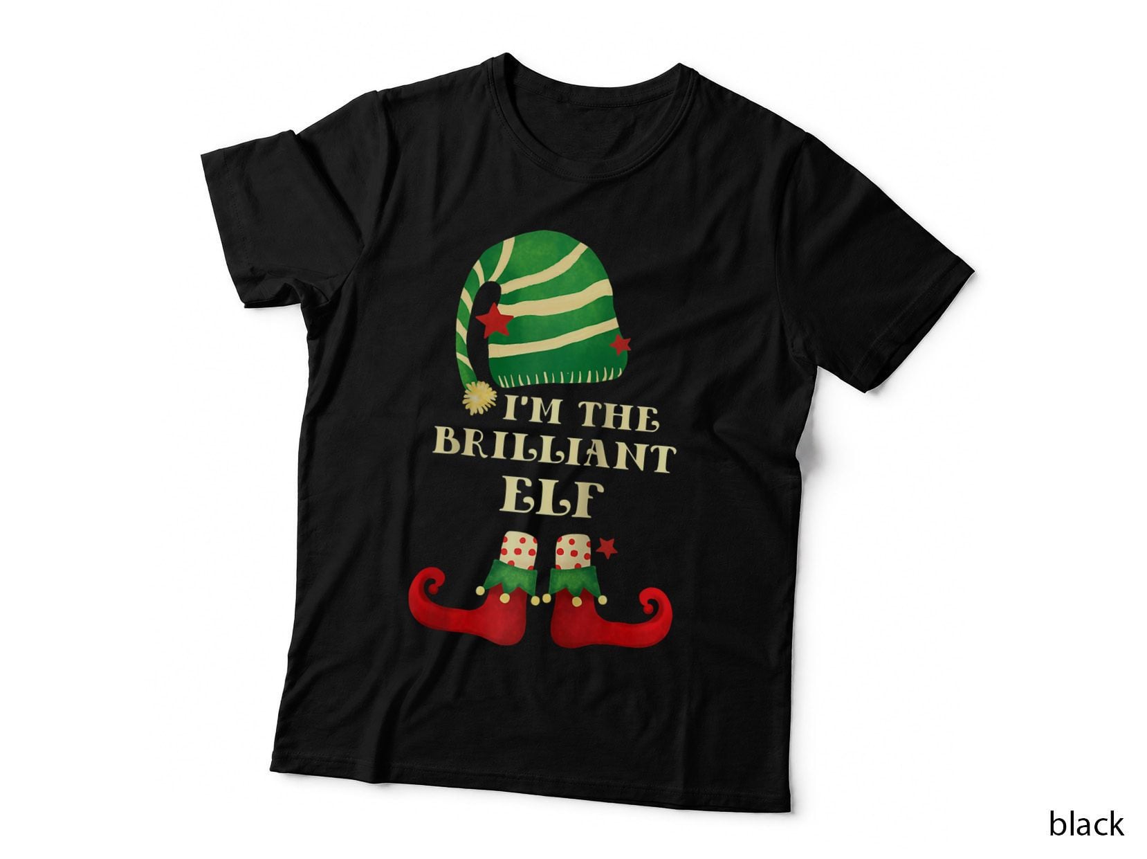 Santa Brilliant Elf Christmas Matching Family Gift T-Shirt