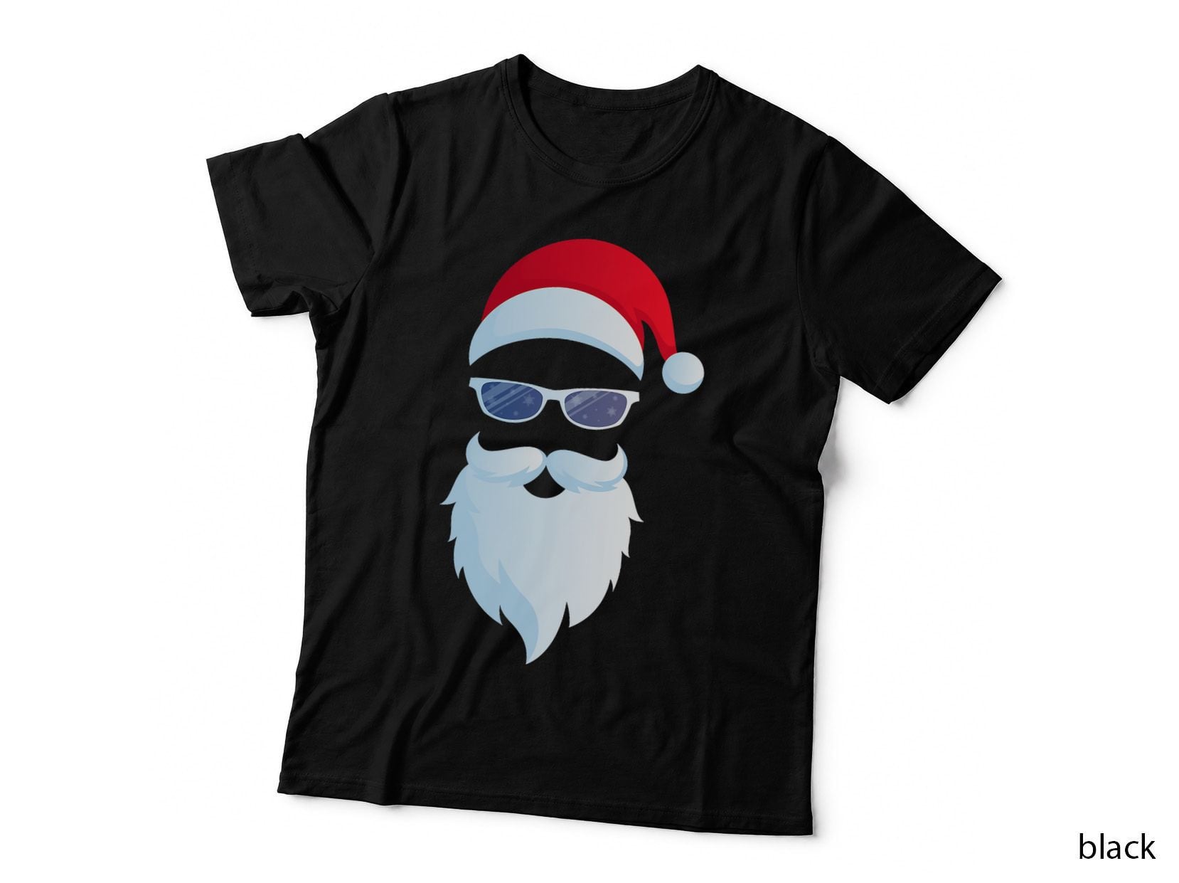 Santa Claus Sunglasses Funny Christmas Apparel Men Women T-Shirt