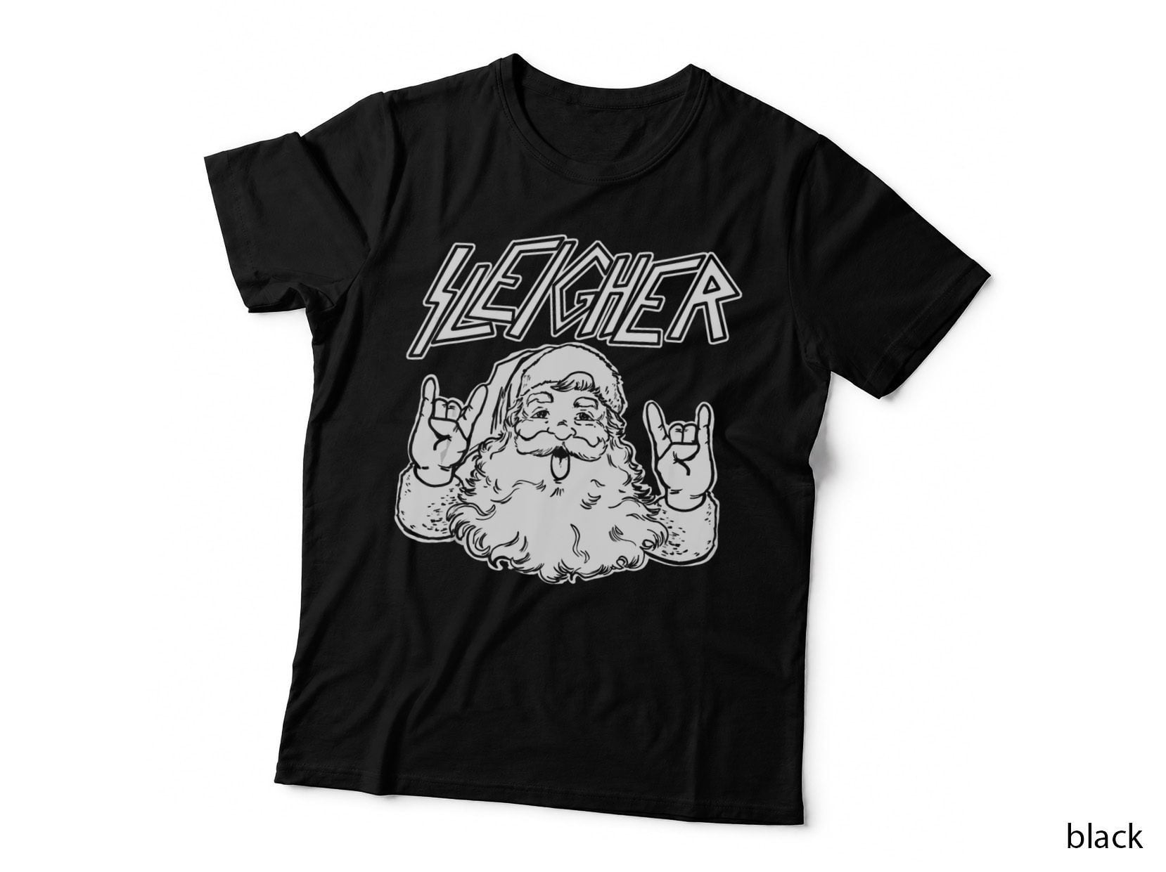 Santa Sleigher Funny Hail Metal, Holiday Gift Festive T-Shirt