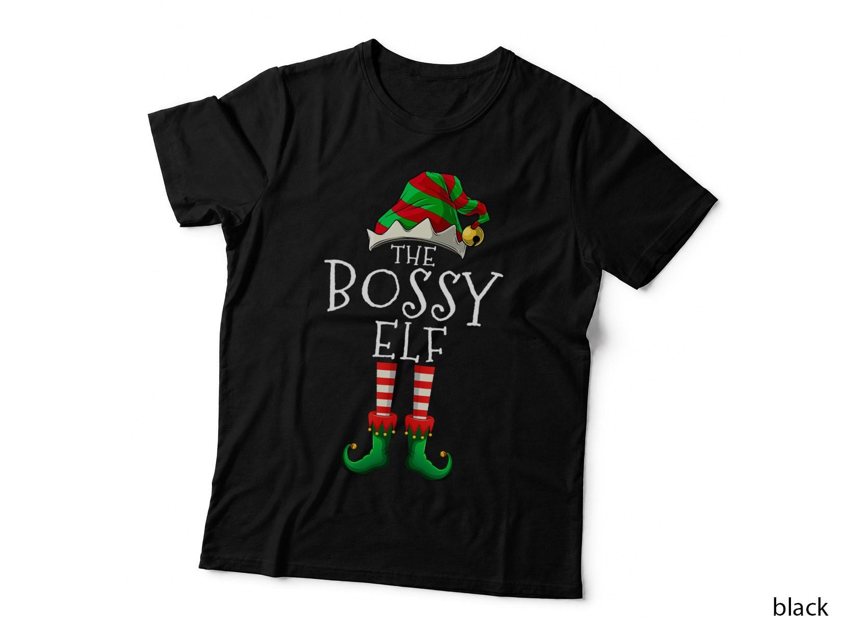 The Bossy Elf Christmas Family Matching Xmas Group Funny T-Shirt