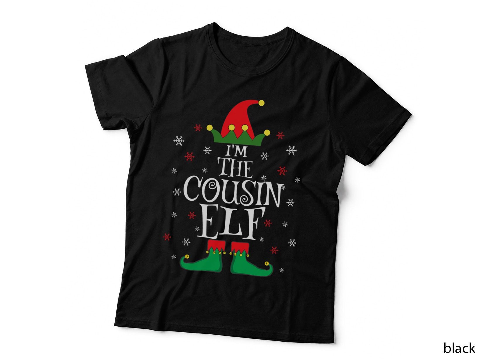 The Cousin Elf Matching Family Group Christmas Party Funny T-Shirt