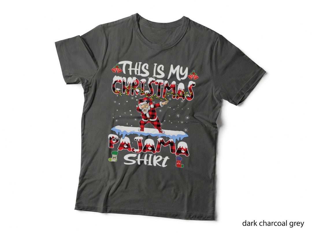 This Is My Christmas Funny Dabbing Santa Xmas Family Outfits T-Shirt