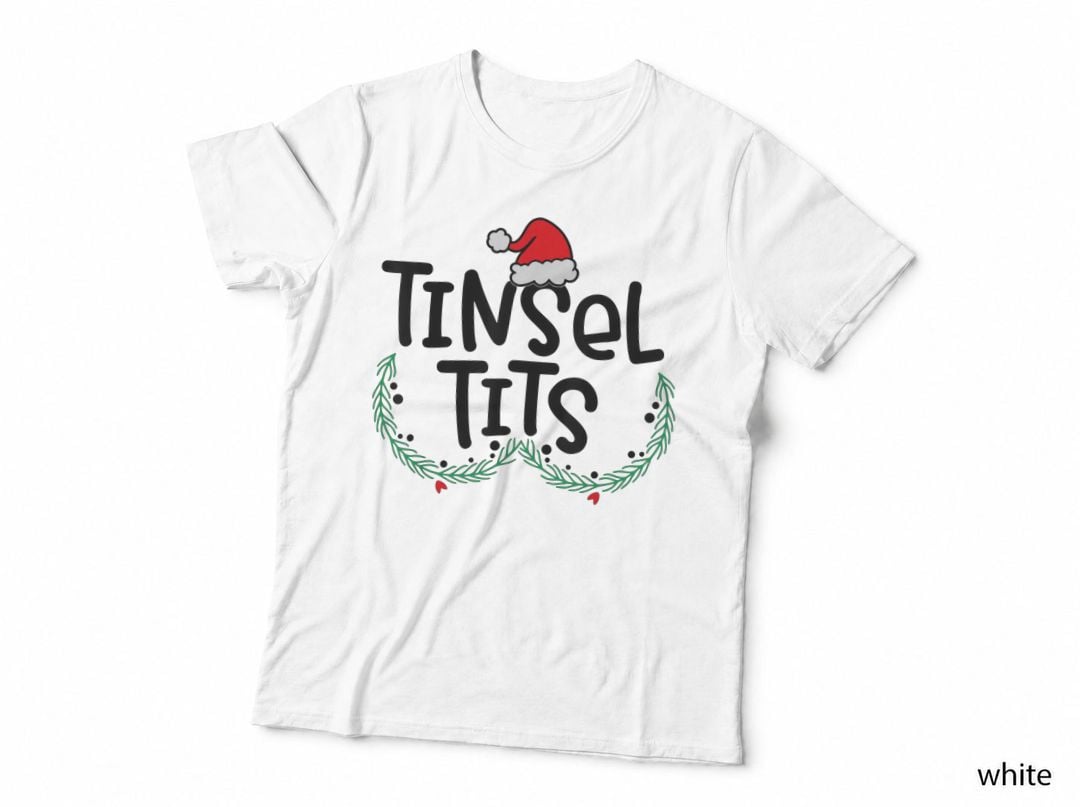 Tinsel Tits Jingle Balls Christmas Couples T-Shirt