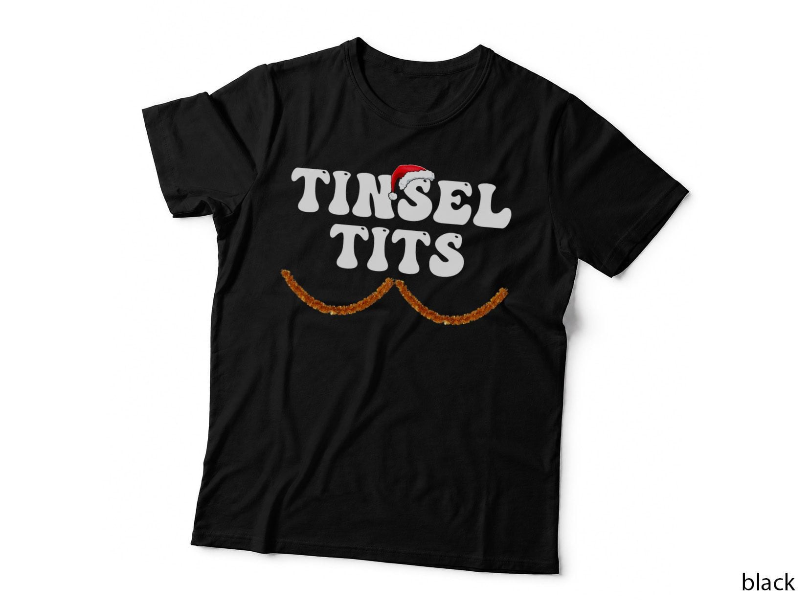 Tinsel Tits Jingle Balls Couples Christmas Funny Matching T-Shirt