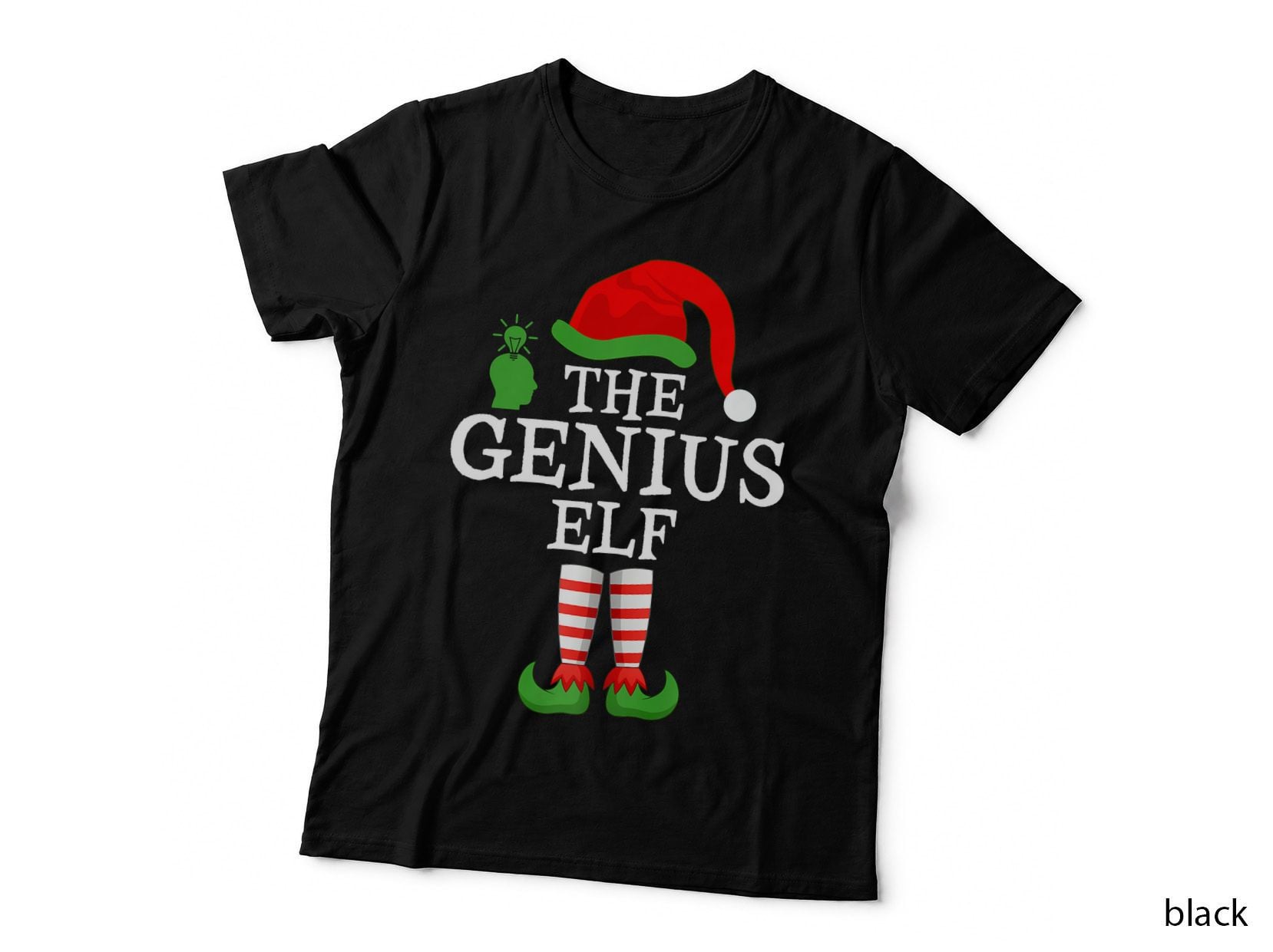 Xmas Holiday Matching Ugly Christmas Sweater Genius Elf T-Shirt