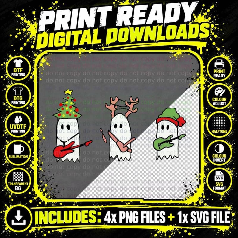 A Very Merry Phantoms Crewneck Sweatshirt T-Shirt Png SVG Digital Bundle