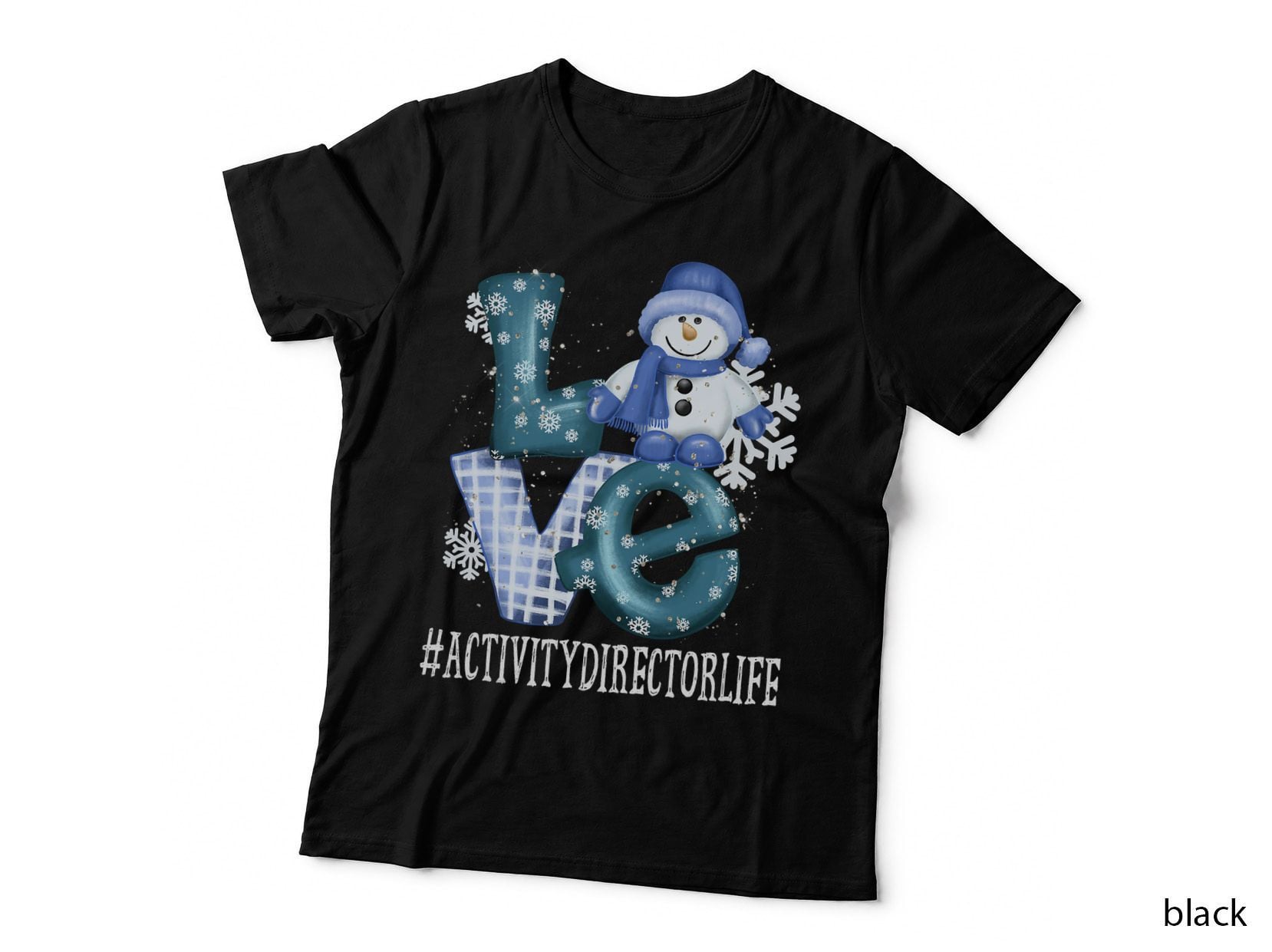 Activity Director Love Snowman Women Winter Season Christmas T-Shirt