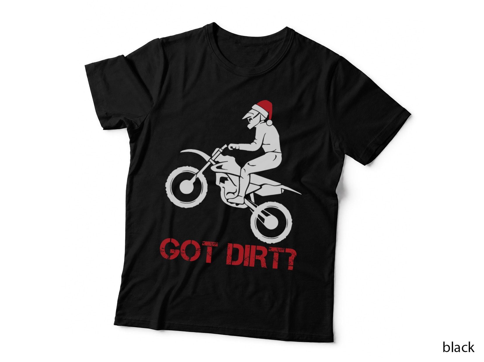 Biker Evolution Christmas X-Mas Pajama Dirt Bike Motorcycle T-Shirt