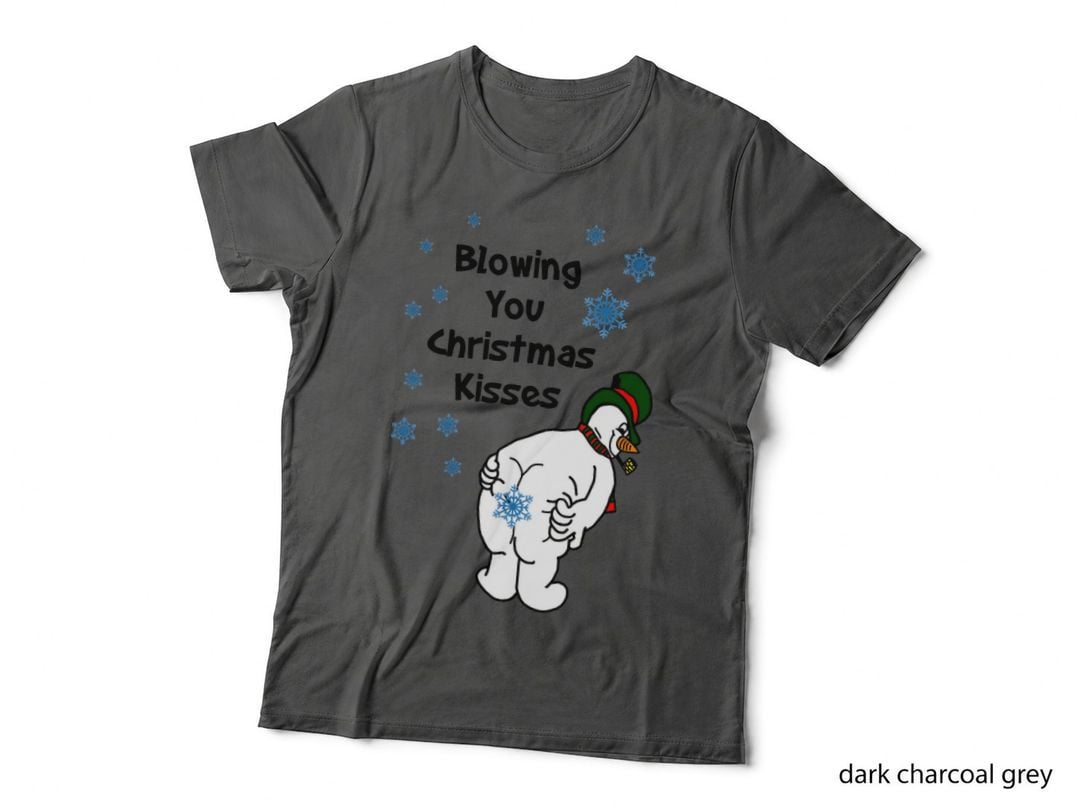 Blowing You Christmas Kisses Crewneck Sweatshirt, Festive Wear T-Shirt