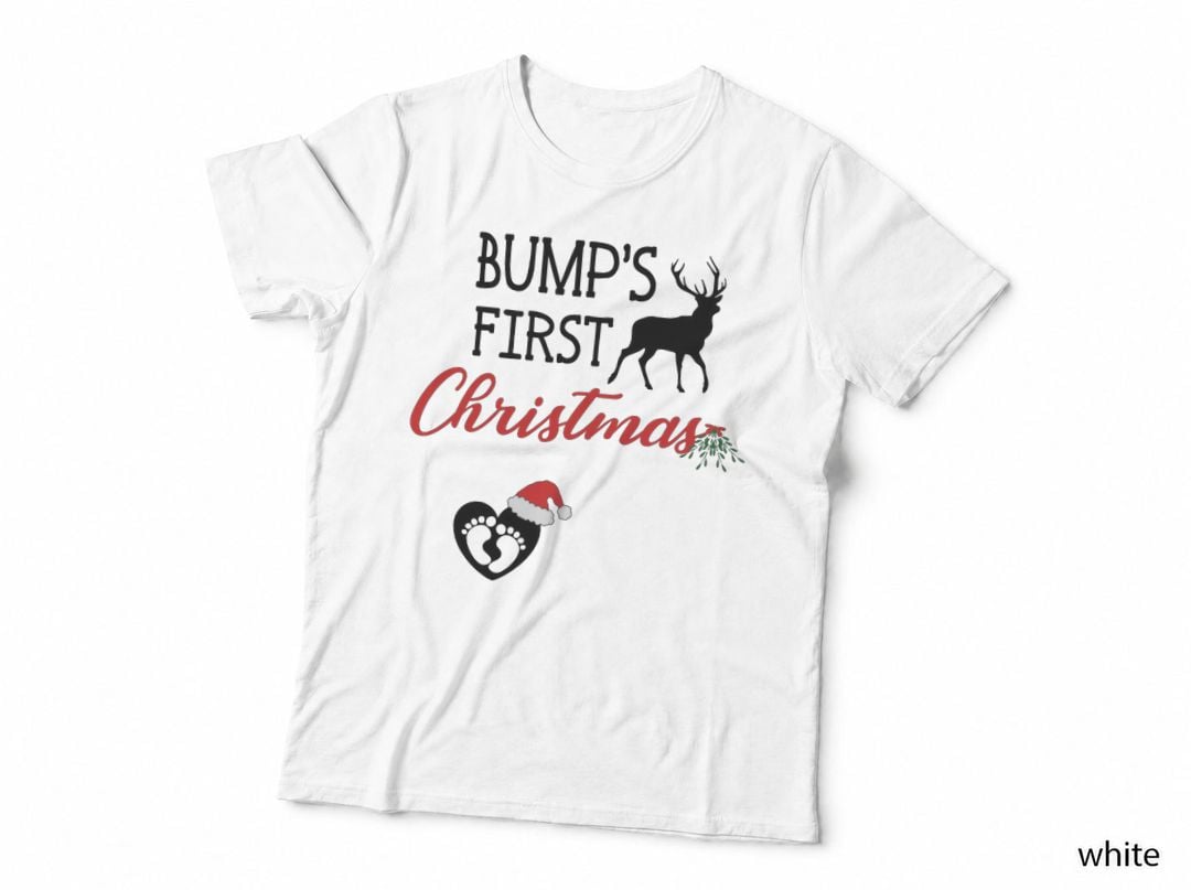 Bumps First Christmas Crewneck Sweatshirt, Festive Wear T-Shirt