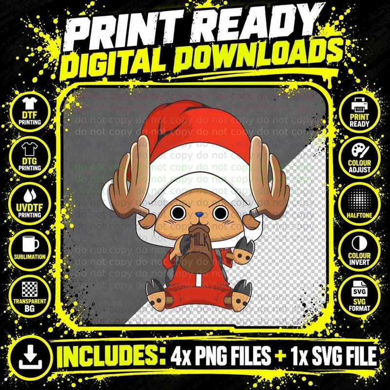 Choper the Santa Crewneck Sweatshirt, Christmas Gift Png SVG Digital Bundle