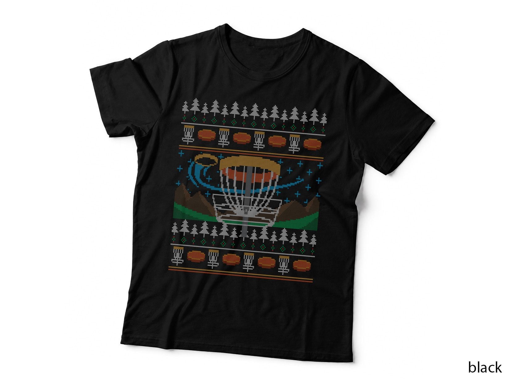 Christmas Disc Golf Throw Xmas Sports Ugly Christmas Sweater T-Shirt