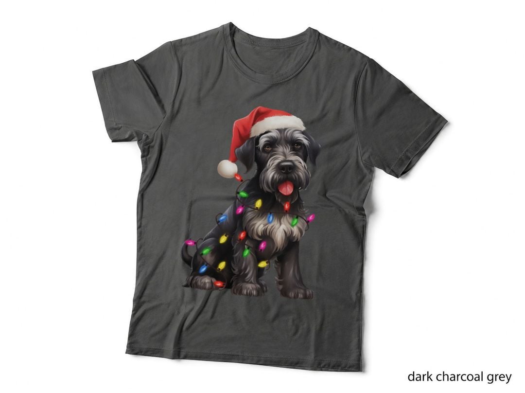 Christmas Giant Schnauzer Crewneck Sweatshirt, Holiday Gift T-Shirt