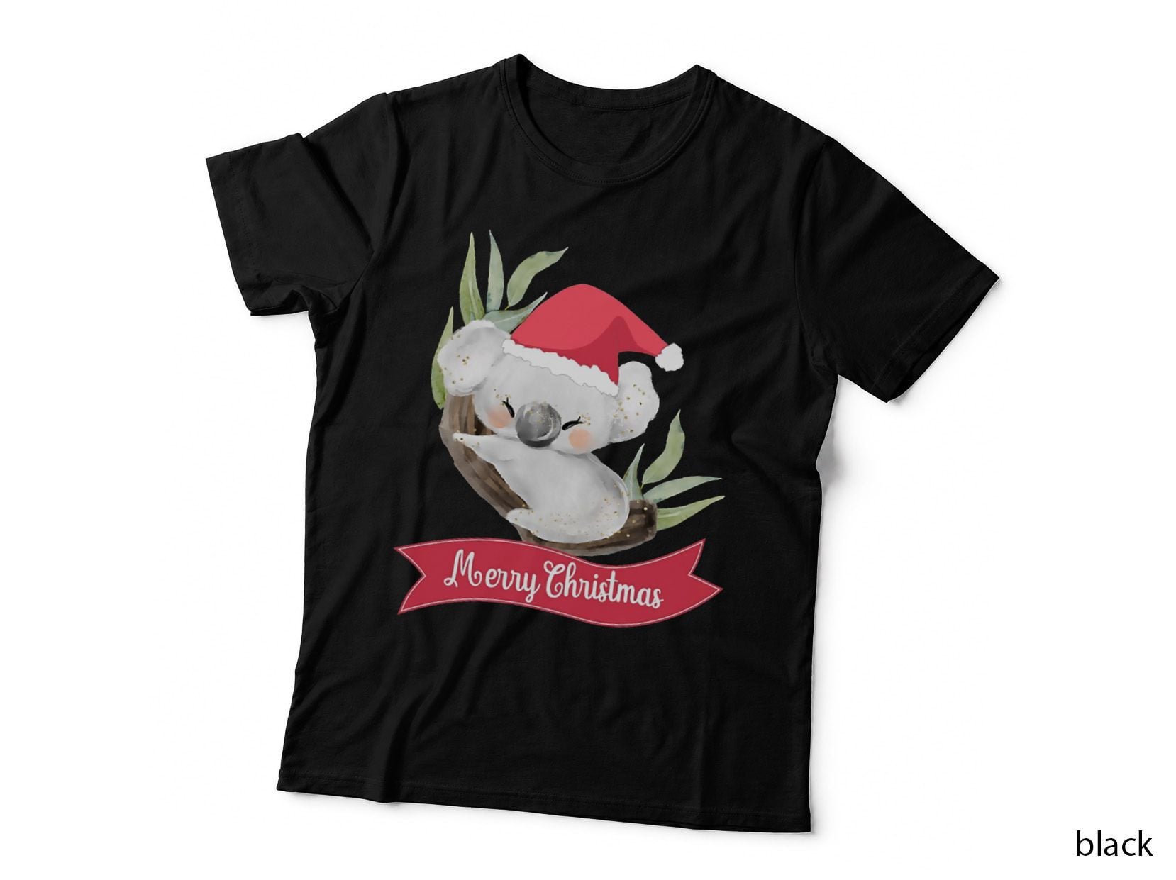 Christmas Koala Crewneck Sweatshirt, Holiday Gift, Xmas Present T-Shirt