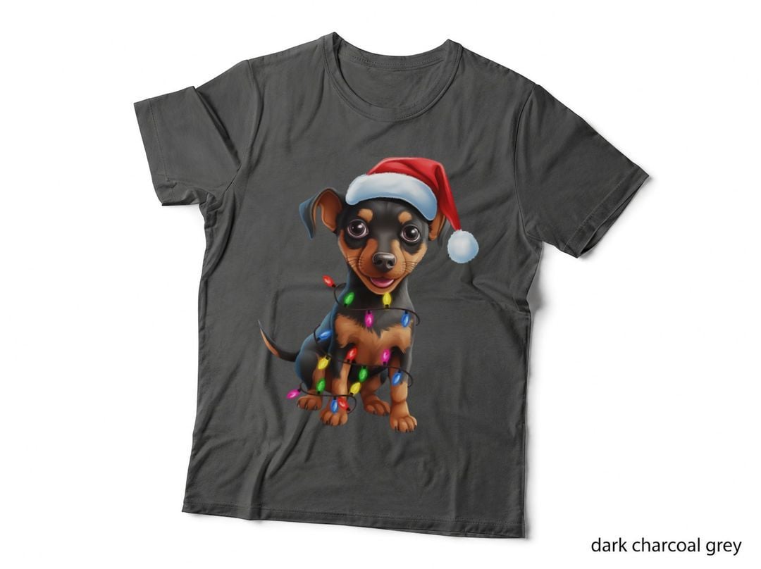 Christmas Miniature Pinscher Crewneck Sweatshirt, Holiday Gift T-Shirt