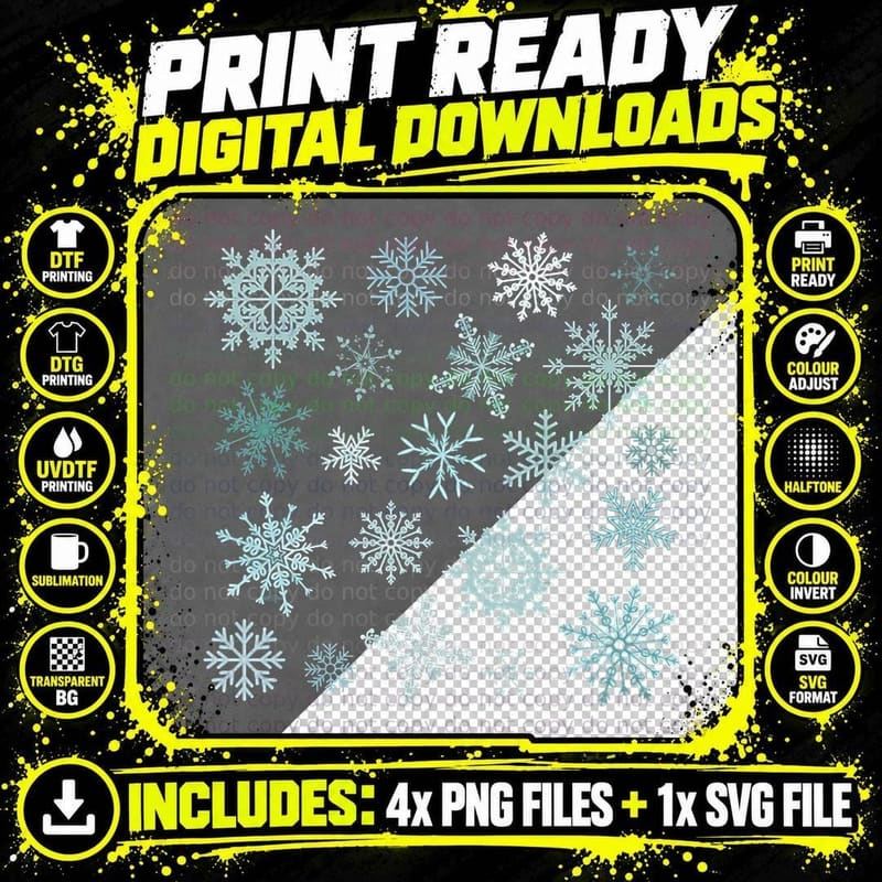 Christmas Snowfall Pattern. Crewneck Sweatshirt Png SVG Digital Bundle