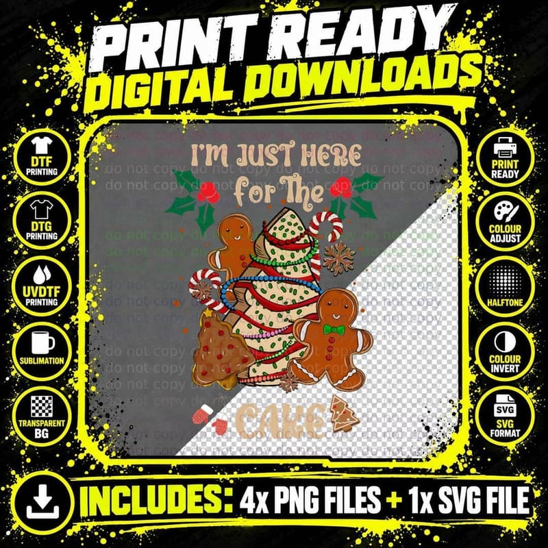 Christmas Tree Cake Crewneck Sweatshirt, Holiday Gift Png SVG Digital Bundle