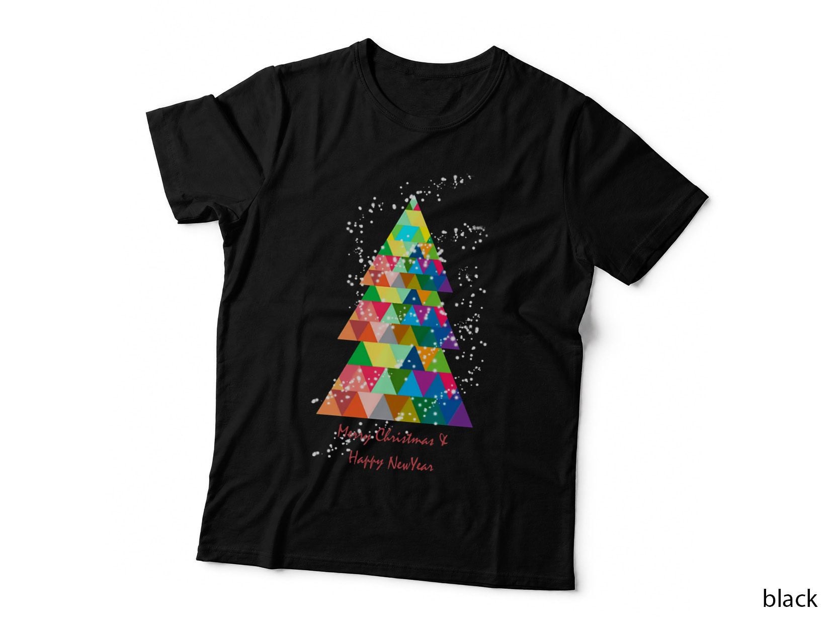 Christmas Tree Colorful Crewneck Sweatshirt, Xmas Present T-Shirt