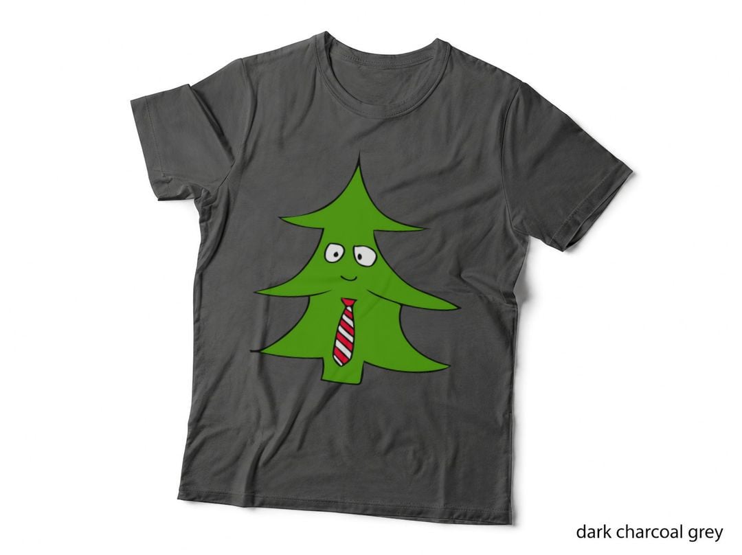 Christmas Tree Wearing a Tie Crewneck Sweatshirt, Holiday Gift T-Shirt