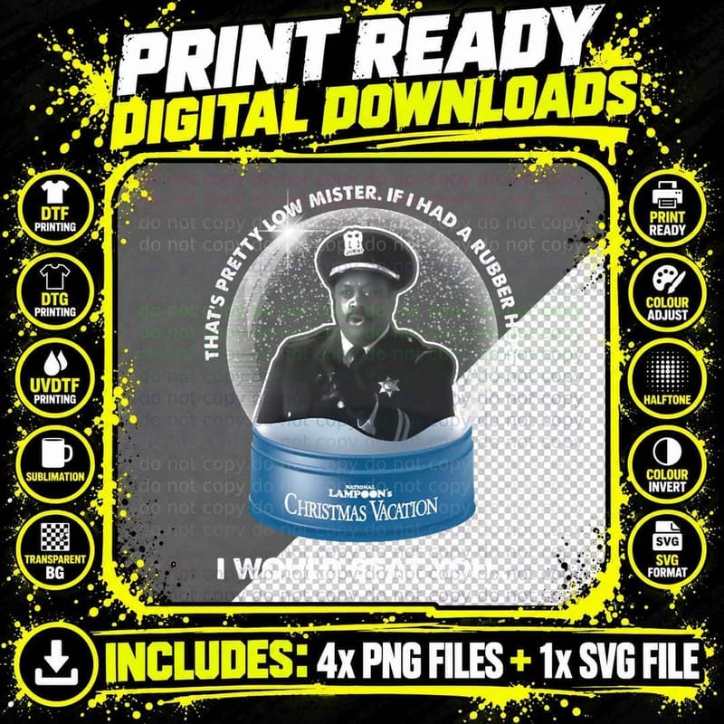 Christmas Vacation - If I Had a Rubber Hose Crewneck Png SVG Digital Bundle