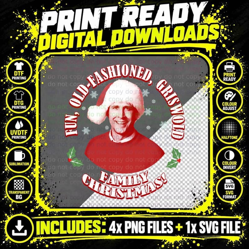 Christmas Vacation Griswold Family Crewneck Sweatshirt Png SVG Digital Bundle
