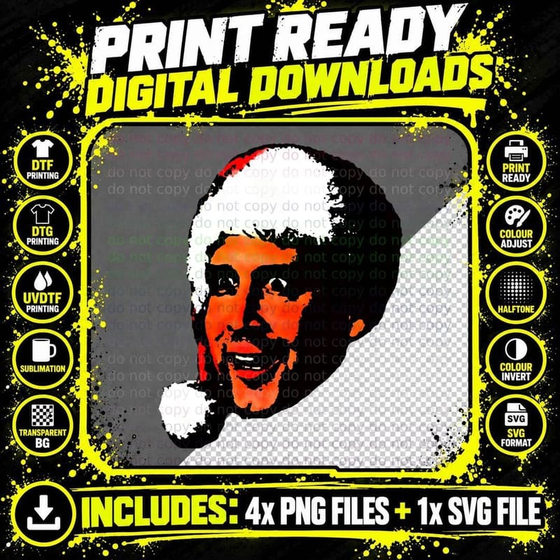 Clark Griswold Christmas Vacation Crewneck Sweatshirt Png SVG Digital Bundle