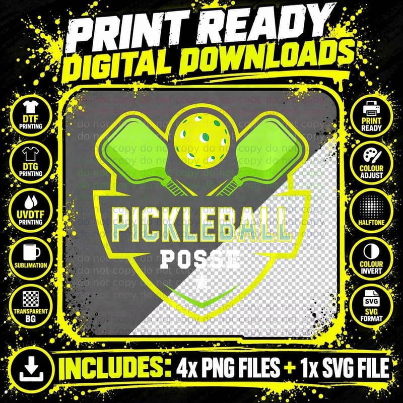 Cool Playing Pickleball Paddle Pun Lover Player Men Png SVG Digital Bundle