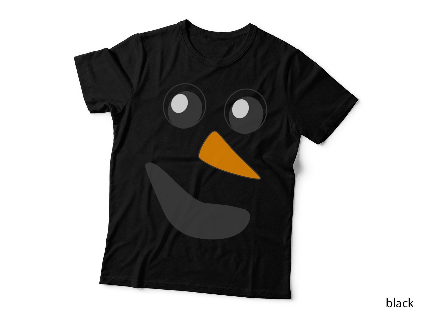 Cute Ugly Christmas Snowman Face Crewneck Sweatshirt T-Shirt