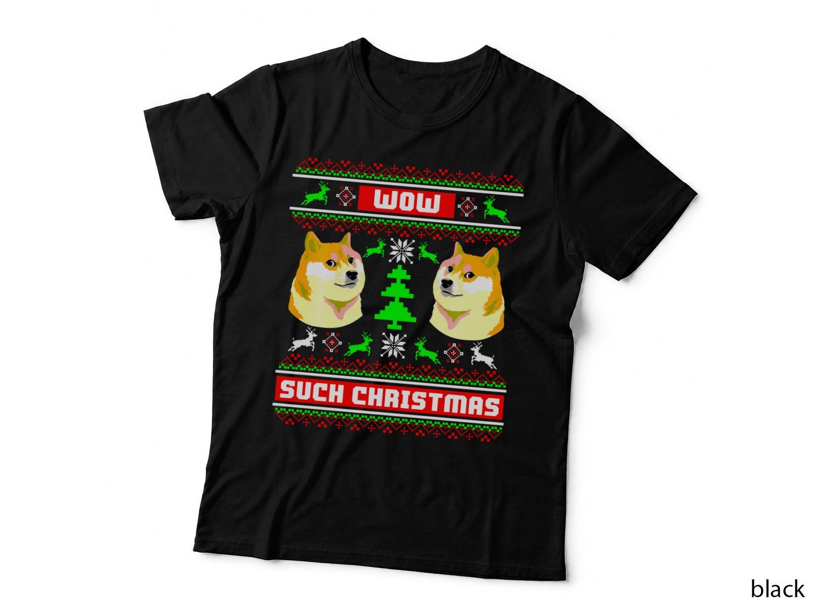 Doge Meme Funny Doge Dog Ugly Christmas T-Shirt