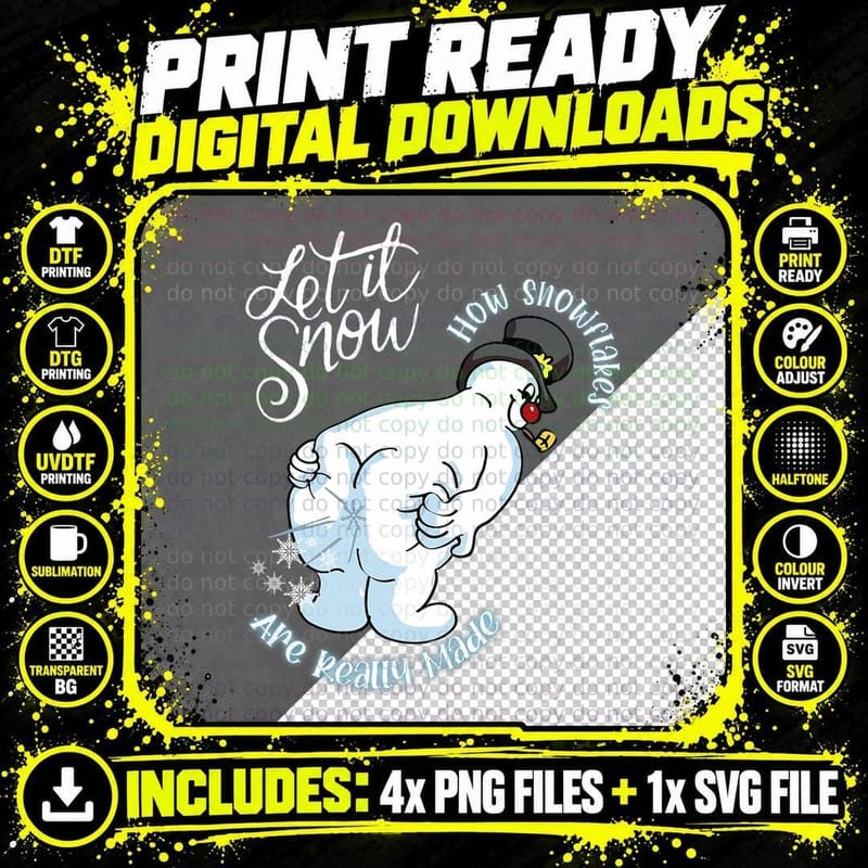 How Snowflakes Are Really Made, Funny Snowman Christmas Png SVG Digital Bundle