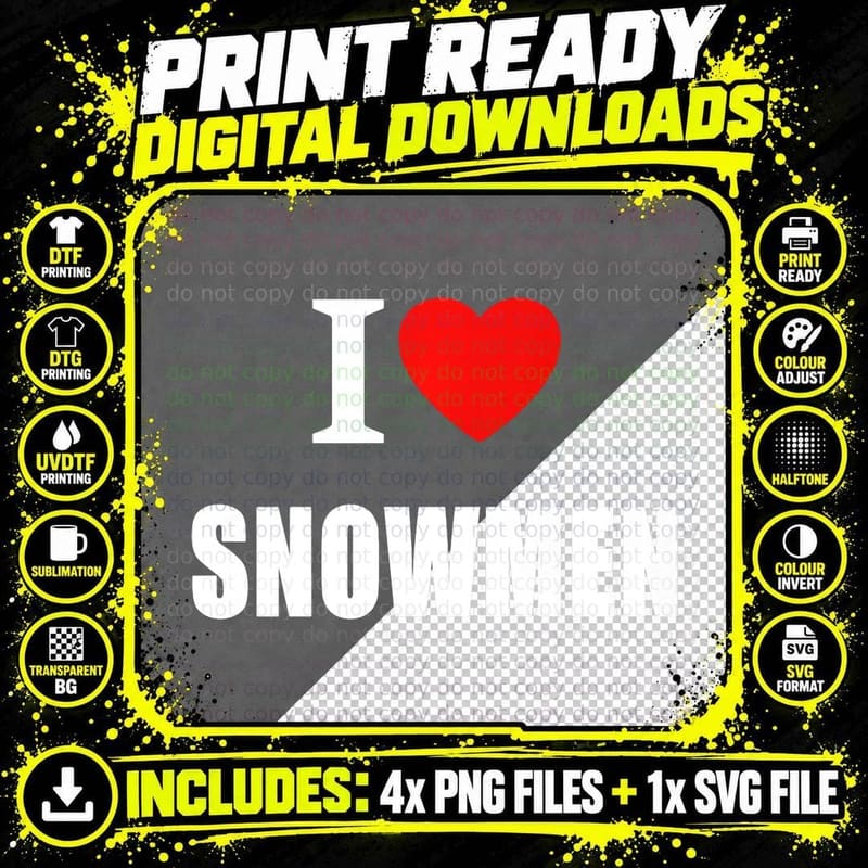 I Love Snowmen for Snowman Builders Winter Snow Png SVG Digital Bundle