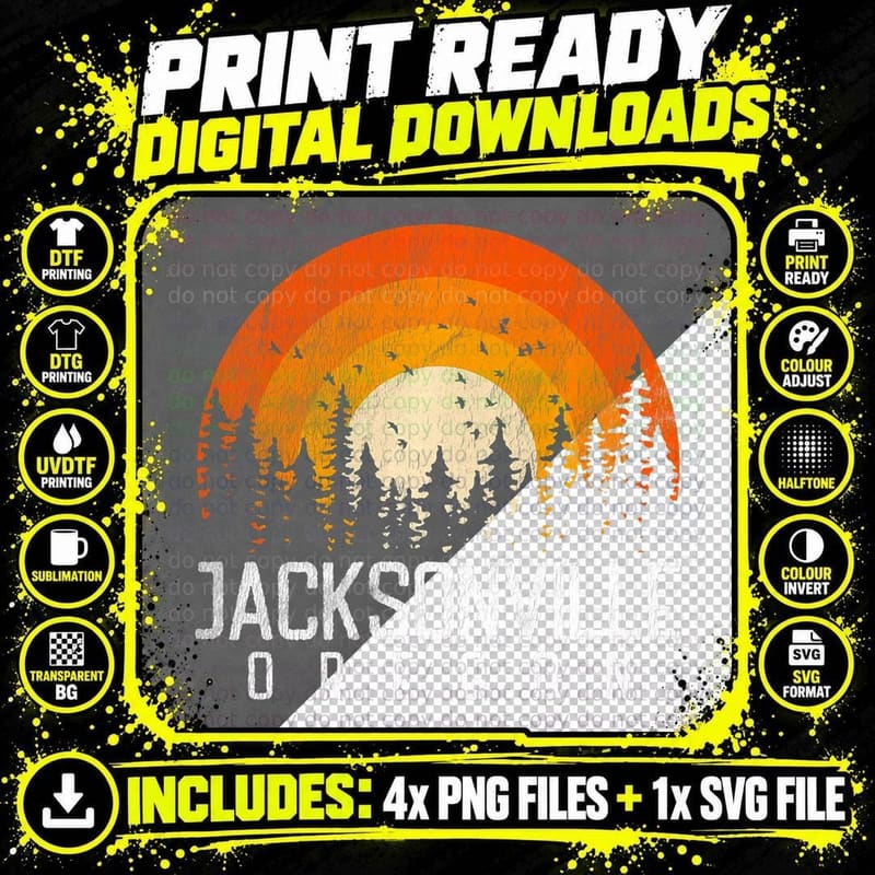 Jacksonville Oregon OR Shirt Retro Vintage Christmas Png SVG Digital Bundle