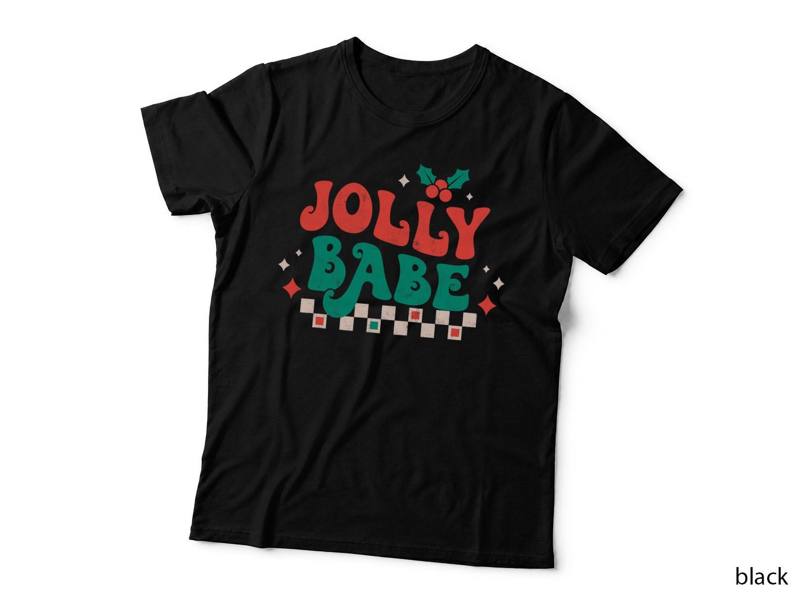 Jolly Babe Christmas Retro Xmas Happy Holiday Boy Girl Kid T-Shirt