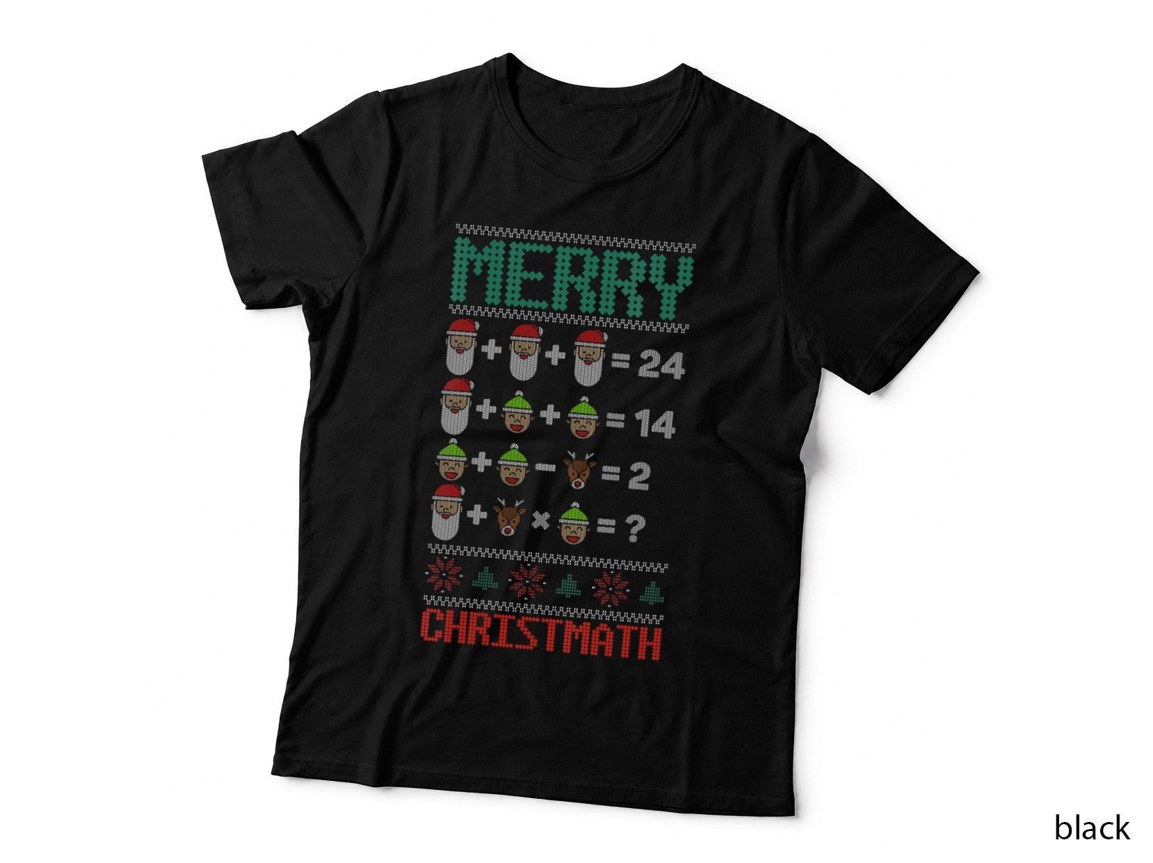 Merry Christmath Math Teacher Pun Ugly Christmas Sweater, Gift T-Shirt