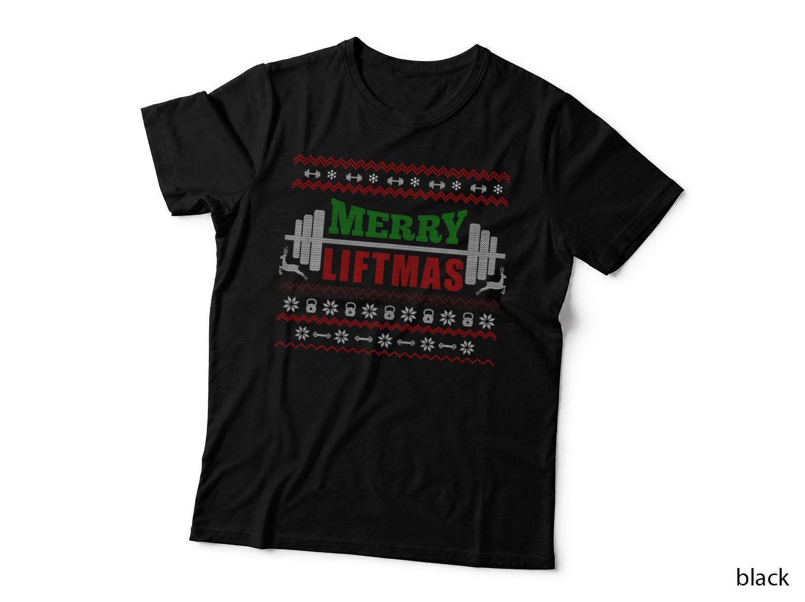 Merry Liftmas Christmas Workout Gift for Fitness Fan T-Shirt