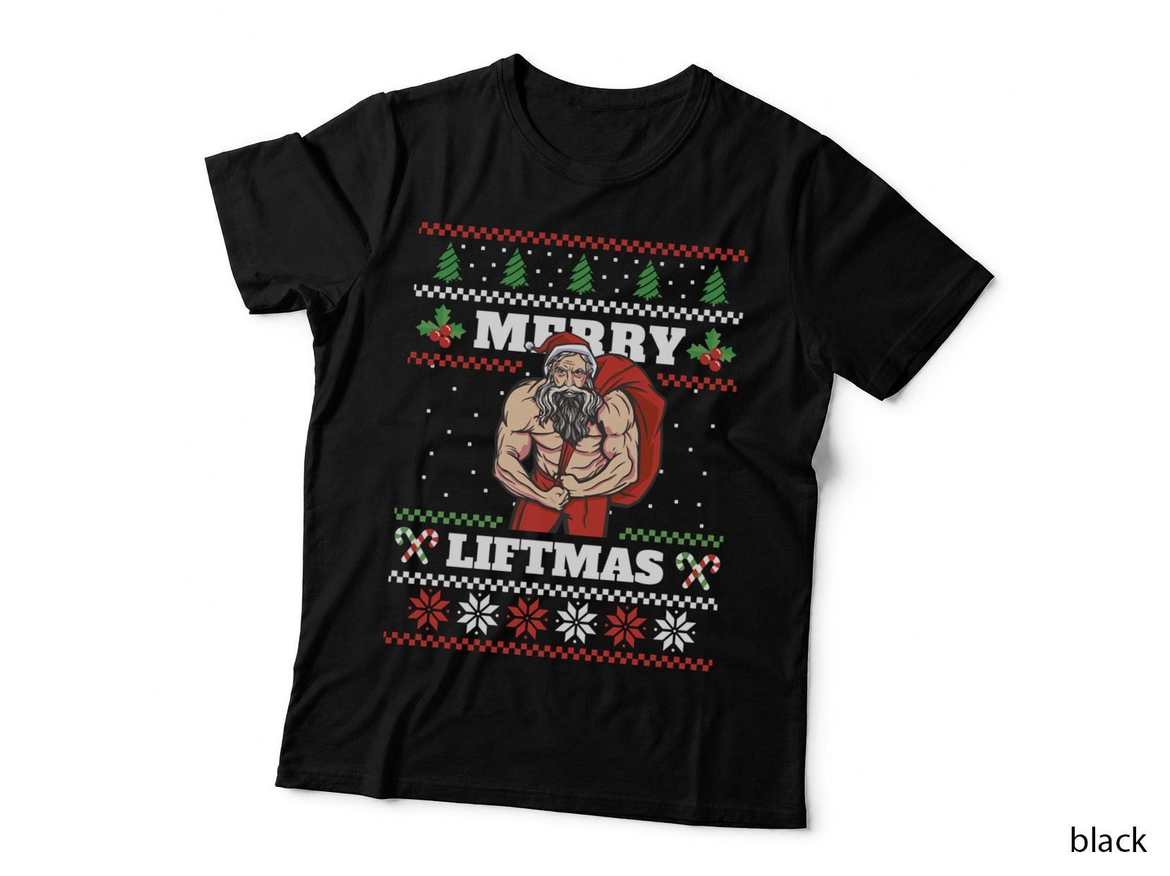 Merry Liftmas Ugly Sweater Christmas Fitness for Men T-Shirt