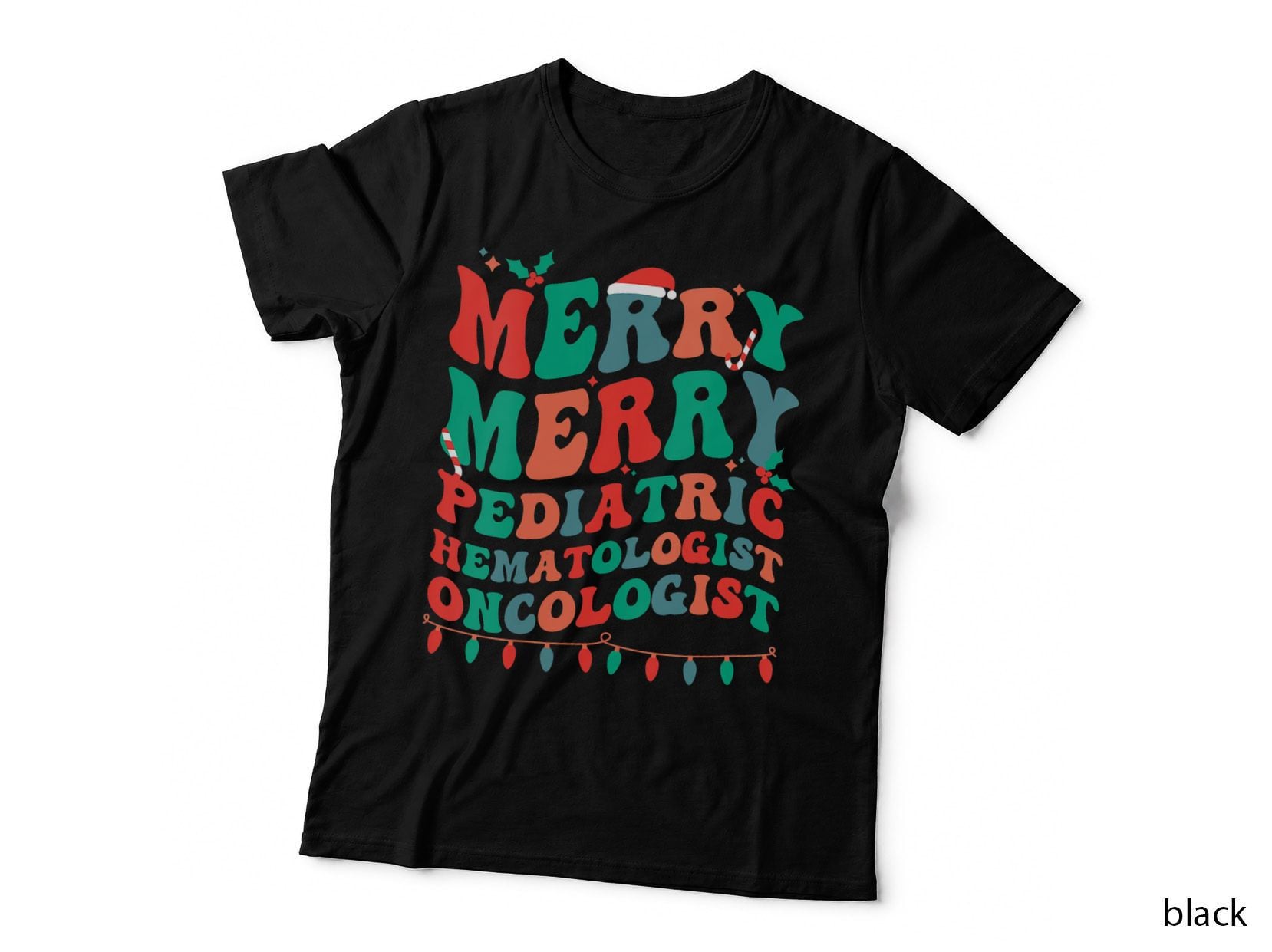 Merry Pediatric Hematologist-Oncologist Christmas T-Shirt, Gift Tee