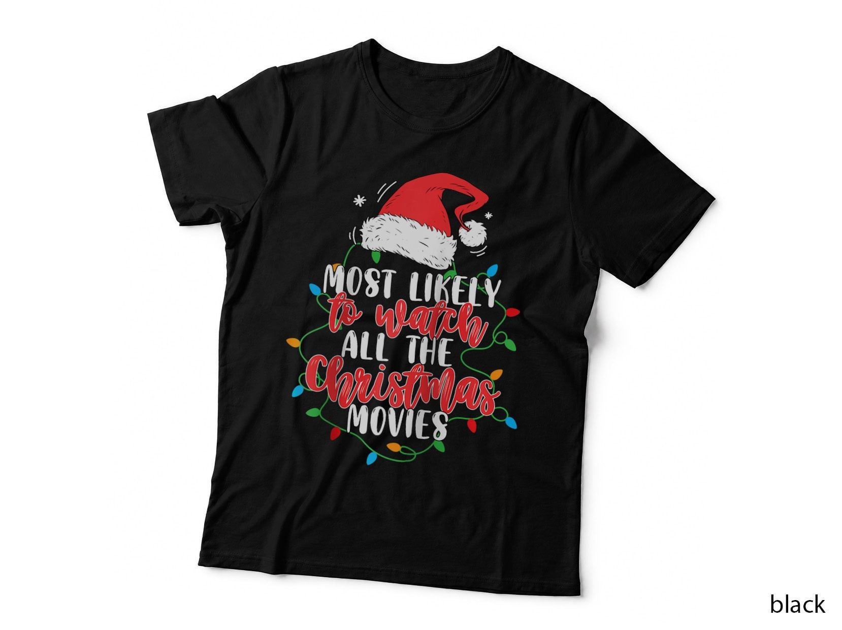 Most Likely to Funny Christmas Lights Family Matching T-Shirt, Gift Tee