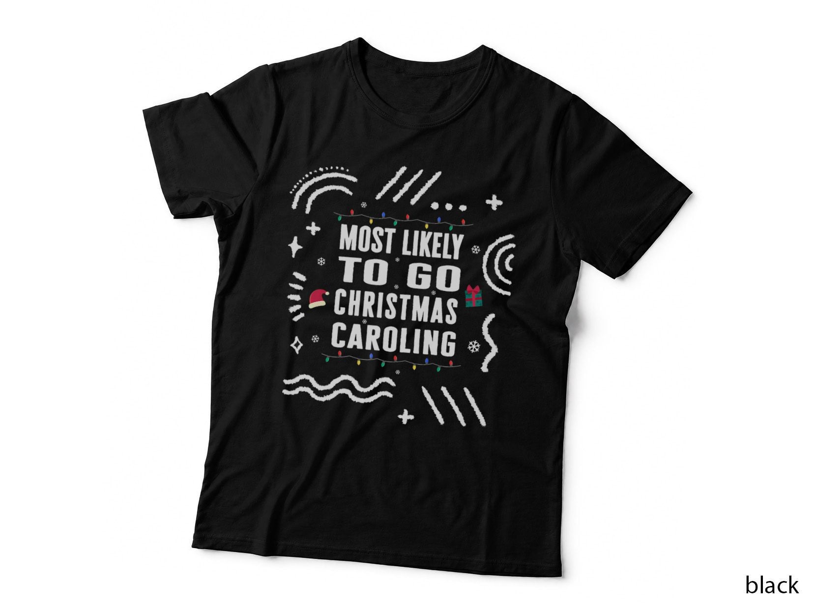 Most Likely to Go Christmas Caroling Matching Xmas Costume F T-Shirt, Gift Tee