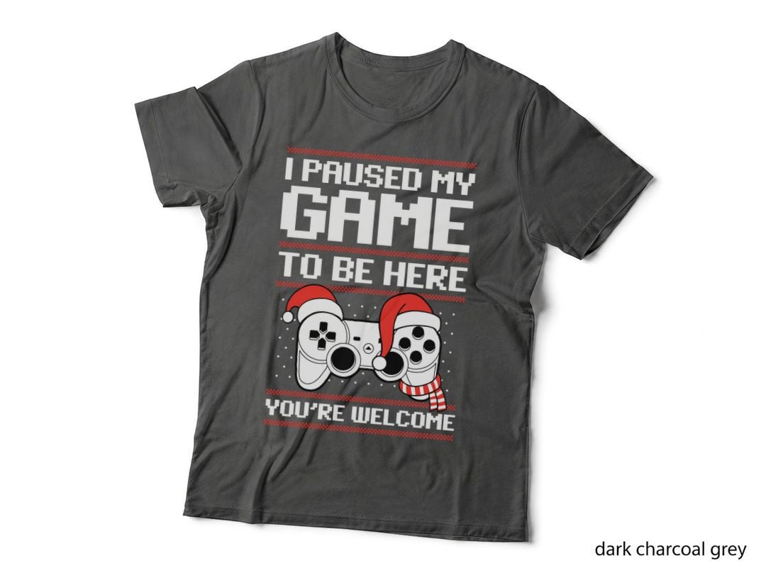 Paused My Game to Be Here Ugly Christmas Video Gamer T-Shirt