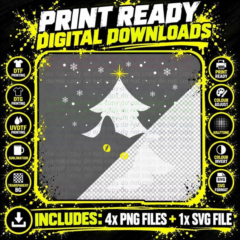 Retro Black Cat Shirt Christmas Tree Cat Lovers Men Png SVG Digital Bundle